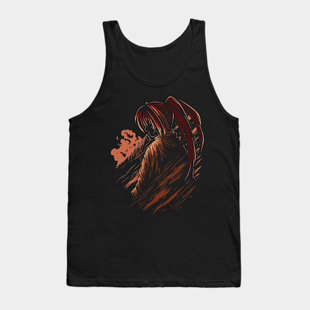 The Red Samurai Japanese Tank Top by oncemoreteez